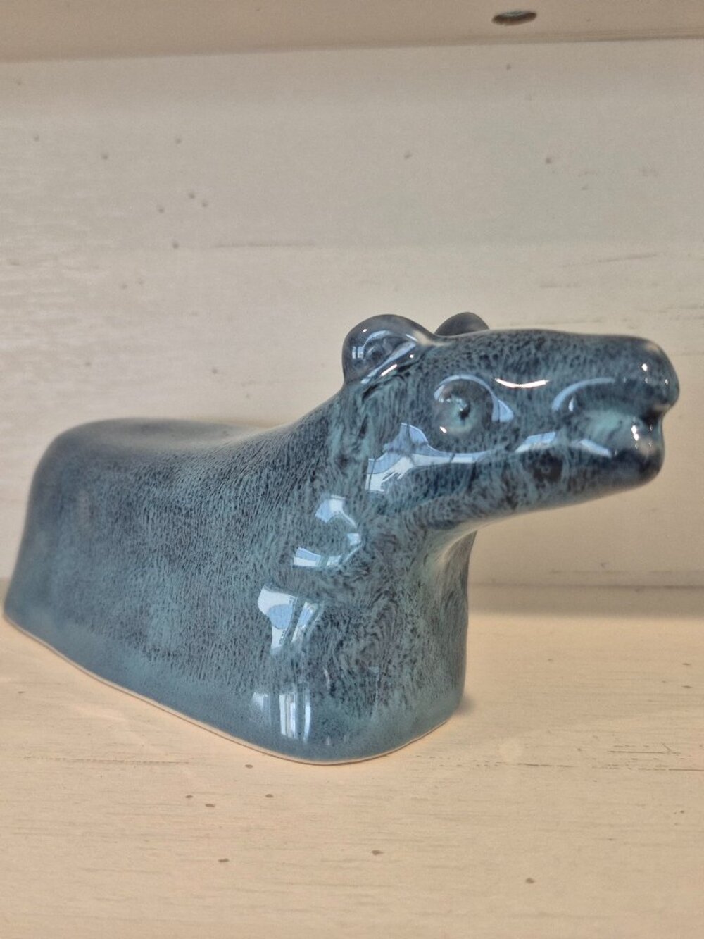 Vintage Ikea Retired Modern Ceramic Cow Blue Farmhouse Like New